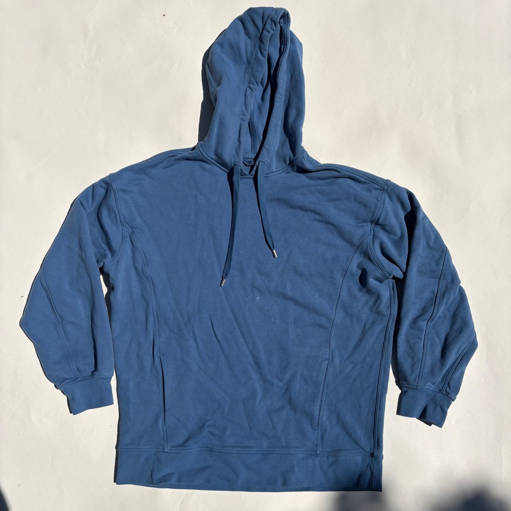 Lululemon Perfectly Oversized Hoodie Blue French Terry Pullover Size 6 LW3FF8S